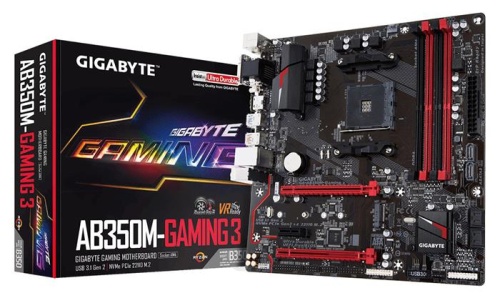 Мат. плата SocketAM4 GIGABYTE GA-AB350M-Gaming 3 фото 3