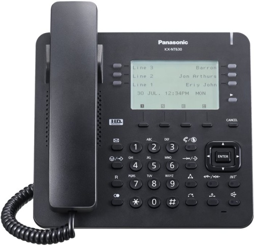 IP телефон Panasonic KX-NT630RU-B черный фото 3