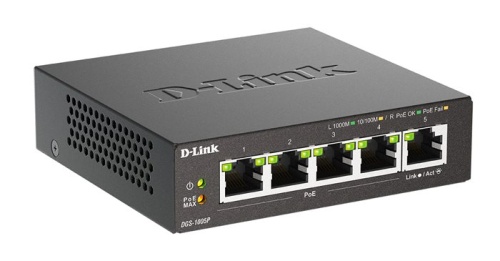 Коммутатор D-Link DGS-1005P/B1A фото 2