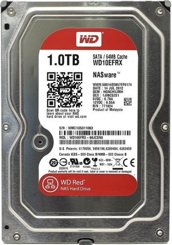 Жесткий диск SATA HDD Western Digital 1000ГБ WD10EFRX