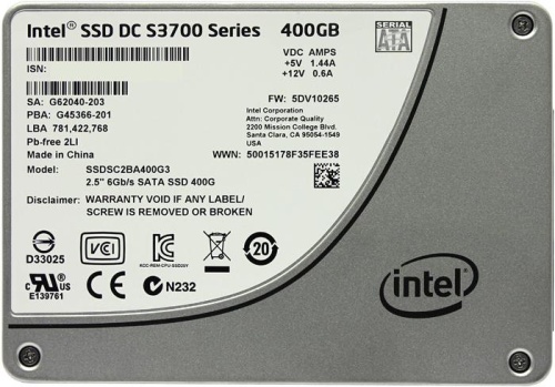 Накопитель SSD SATA 2.5 Intel 400Gb S3700 SSDSC2BA400G301