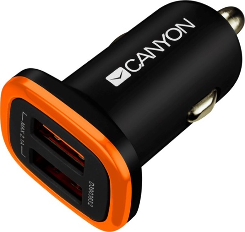 Зарядное устройство автомобильное CANYON C-02 CNE-CCA02B Зарядное устройство автомобильное CANYON C-02 CNE-CCA02B