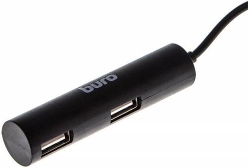 Разветвитель USB2.0 Buro BU-HUB4-0.5R-U2.0 черный фото 3