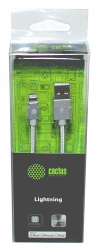 Переходник для Apple Cactus CS-ACSC08 USB-Lightning серебристый Переходник для Apple Cactus CS-ACSC08 USB-Lightning серебристый