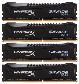 Модуль памяти DDR4 Kingston 4 x 4Гб HyperX Savage Black HX421C13SBK4/16