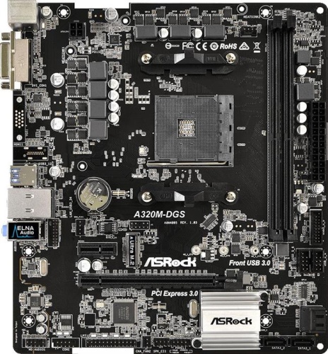 Мат. плата SocketAM4 ASRock A320M-DGS