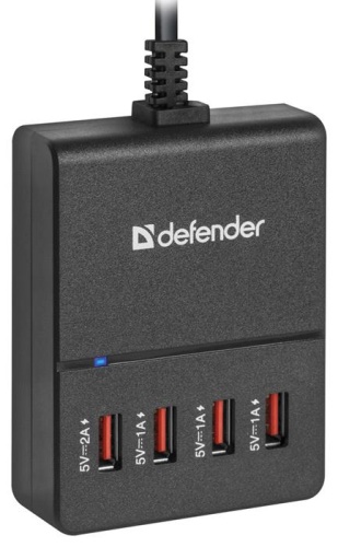 Адаптер питания USB Defender UPA-40 5V/5A 4USB 83537