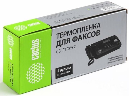 Пленка для факса совместимая Cactus CS-TTRP57 (2x70м) Пленка для факса совместимая Cactus CS-TTRP57 (2x70м)