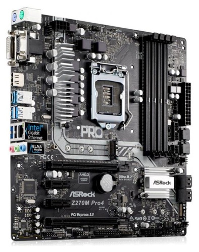 Мат. плата Socket1151 ASRock Z270M PRO4 фото 2