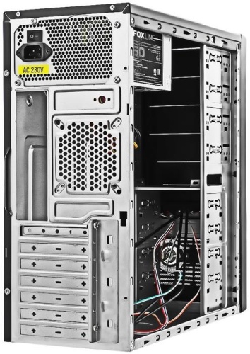 Корпус Miditower FOXLINE 500Вт FL-411B FL-411B-FZ500R Черный фото 3 Корпус Miditower FOXLINE 500Вт FL-411B FL-411B-FZ500R Черный фото 3
