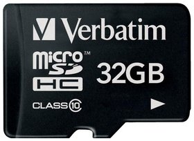   Micro SDHC Verbatim 32 microSDHC Class 10 44013
