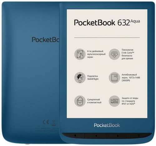 Электронная книга PocketBook 632 Azure (PB632-A-RU) фото 5