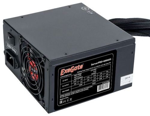 Блок питания ExeGate 600W ServerPRO-600ADS EX174459RUS