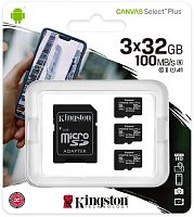 Карта памяти Micro SDHC Kingston 32Gb (SDCS2/32GB-3P1A)