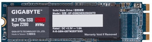 Накопитель SSD M.2 GIGABYTE 256GB GP-GSM2NE8256GNTD