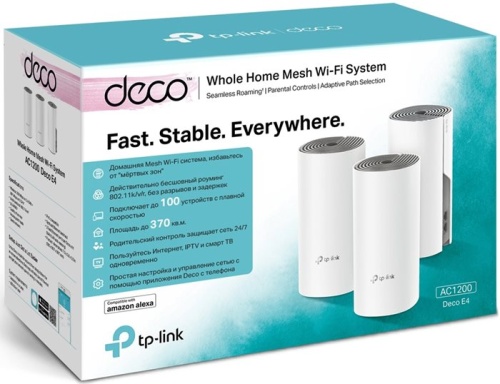 Бесшовный Mesh роутер TP-Link Deco E4 (DECO E4(3-PACK)) фото 3