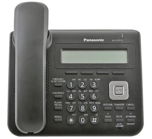 Телефон IP Panasonic KX-UT113RUB (черный) фото 2