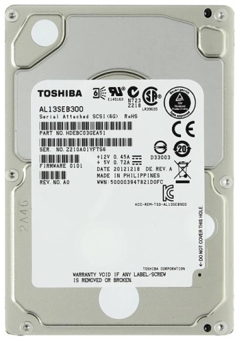 Жесткий диск SAS HDD 2.5 Toshiba 300ГБ AL13SEB300