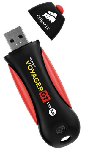 Накопитель USB flash Corsair 128Gb Voyager CMFVYGT3B-128GB черный/красный фото 3