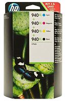 Набор лазерных картриджей Hewlett Packard 940XL (черный, голубой, пурпурный и желтый) C2N93AE