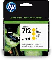 Оригинальный струйный картридж Hewlett Packard 712 3ED79A yellow x3упак. ((29мл) для HP DJ Т230/630) (3ED79A)