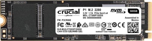 Накопитель SSD M.2 Crucial 500Gb P1 CT500P1SSD8