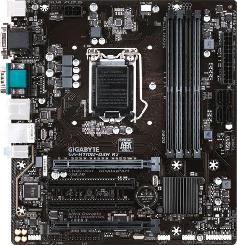 Мат. плата Socket1151 GIGABYTE GA-H110M-D3H R2 фото 3