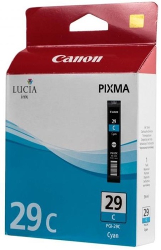 Оригинальный струйный картридж Canon PGI-29 C Cyan 4873B001