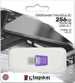  USB flash Kingston 256Gb DataTraveler microDuo 3C DTDUO3CG3/256GB