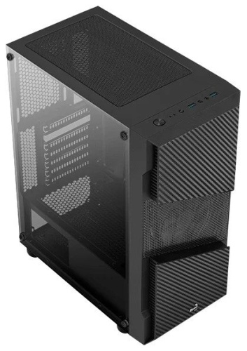 Корпус Miditower Aerocool Flo Saturn FRGB-G-BK-v1 черный FLO FRGB-G-BK-V1 фото 6