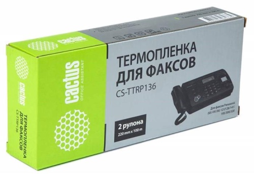 Пленка для факса совместимая Cactus CS-TTRP136 (2x100м) Пленка для факса совместимая Cactus CS-TTRP136 (2x100м)