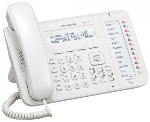 Цифровой IP-телефон Panasonic KX-NT546RU белый фото 2