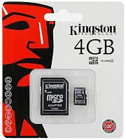 Карта памяти Micro SDHC Kingston 4ГБ SDC10/4GB