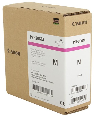 Оригинальный струйный картридж Canon PFI-306M Magenta 6659B001