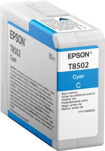 Оригинальный струйный картридж Epson T850200 Cyan UltraChrome HD ink 80ml C13T850200