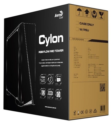 Корпус Miditower Aerocool Cylon черный CYLON BK фото 9