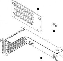 Опция для сервера Lenovo 7XH7A02677 ThinkSystem SR550/SR590/SR650 x8/x8/x8 PCIe FH Riser 1 Kit