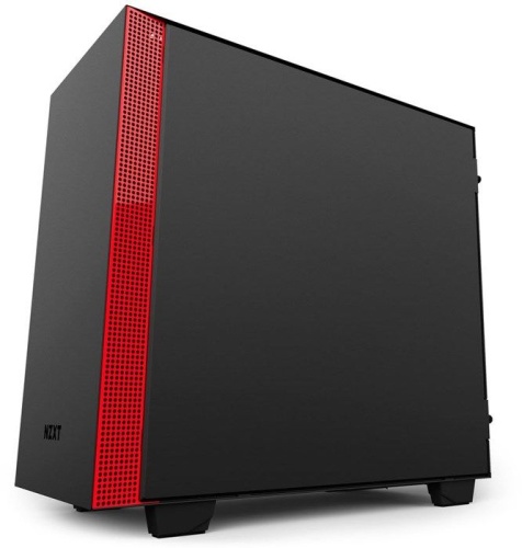 Корпус Minitower NZXT CA-H400W-BR H400i SMART MATTE BLACK/RED фото 3