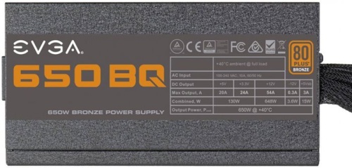 Блок питания EVGA 650W BQ (110-BQ-0650-V2) фото 2