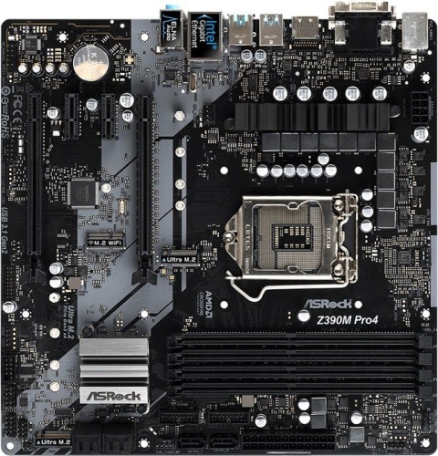 Мат. плата Socket1151v2 ASRock Z390M PRO4