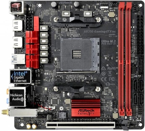 Мат. плата SocketAM4 ASRock AB350 GAMING-ITX/AC фото 2