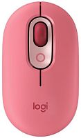 Беспроводная мышь Logitech POP Mouse with emoji розовый/красный 910-006548