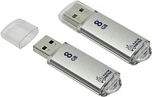 Накопитель USB flash Smart Buy 8Gb V-Cut Silver USB 2.0 (SB8GBVC-S)