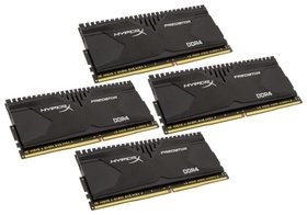 Модуль памяти DDR4 Kingston 4х4Гб Predator Performance Gaming KIT4 HX421C13PBK4/16 Черный