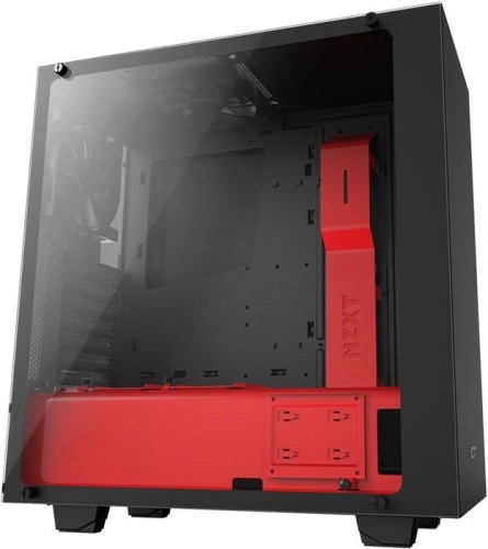 Корпус Miditower NZXT S340 ELITE черный/красный CA-S340W-B4