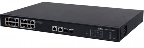 Коммутатор управляемый DAHUA DH-PFS3220-16GT-190 18G 2SFP 14PoE+ 190W Коммутатор управляемый DAHUA DH-PFS3220-16GT-190 18G 2SFP 14PoE+ 190W