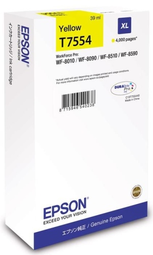 Оригинальный струйный картридж Epson T755440 Желтый C13T755440