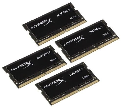 Модуль памяти SO-DIMM DDR4 Kingston 64GB (Kit of 4) HyperX Impact HX424S15IBK4/64