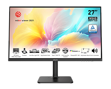 MSI Modern MD272QXP 27" 16:9 WQHD(2560x1440) IPS Flat,1ms(MPRT),HDR 400,1000:1,100M:1,400nit,178/178,HDMI,DP,2xUSB Type-A,USB Type-B,USB Type-C,Speaker,Tilt,Swivel,Height,Pivot,100Hz,Black,1y war-ty