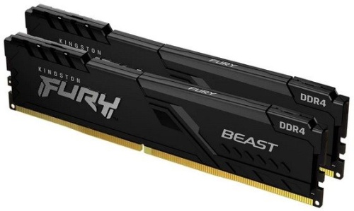 Модуль памяти DDR4 Kingston 2x32GB KF432C16BBK2/64 Fury Beast Black RTL